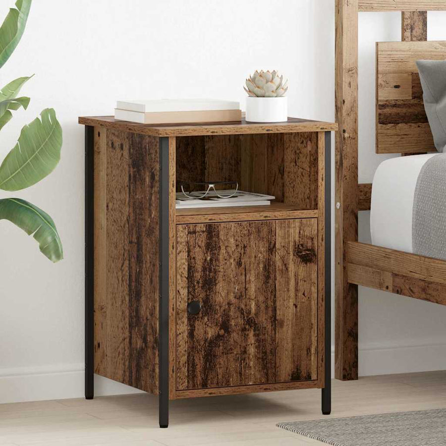 Nachtkastje 2 pcs Oudhout 40 x 42 x 60 cm Bewerkt hout