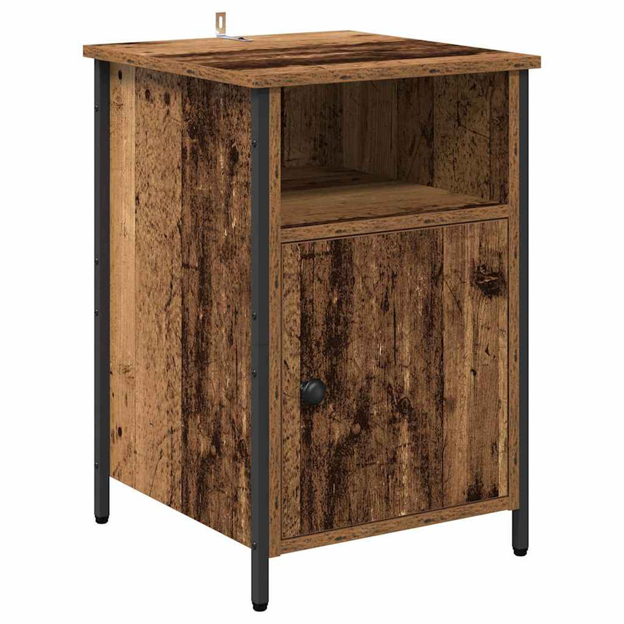 Nachtkastje 2 pcs Oudhout 40 x 42 x 60 cm Bewerkt hout