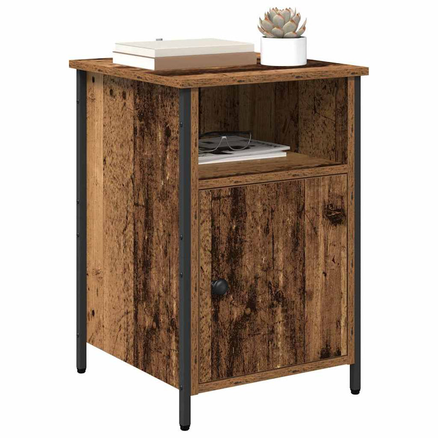 Nachtkastje 2 pcs Oudhout 40 x 42 x 60 cm Bewerkt hout