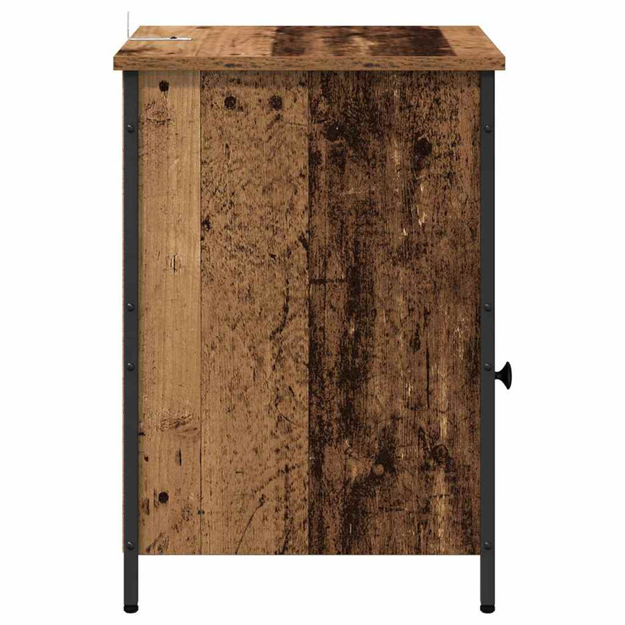 Nachtkastje 2 pcs Oudhout 40 x 42 x 60 cm Bewerkt hout