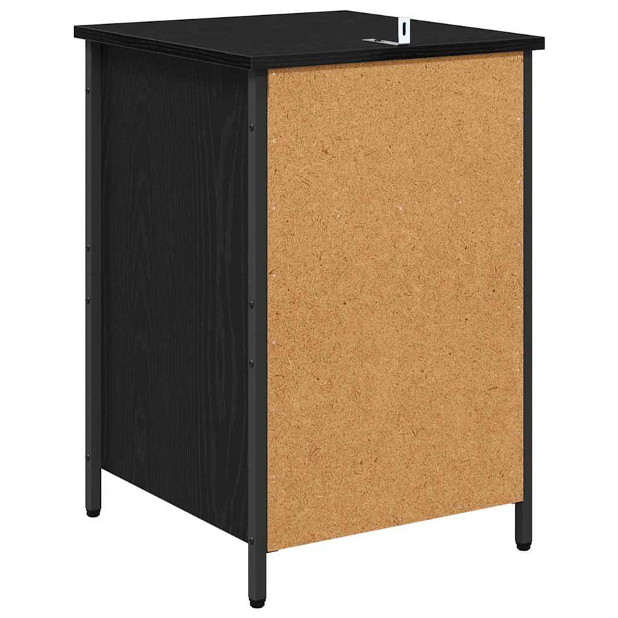 Nachtkastje 2 pcs Zwart Eiken 40 x 42 x 60 cm Bewerkt hout