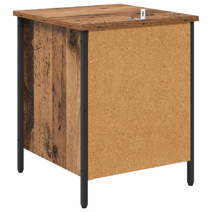 Nachtkastje met lade Oudhout 40 x 42 x 50 cm Bewerkt hout