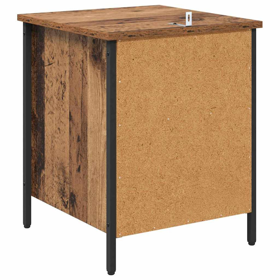 Nachtkastje met lade Oudhout 40 x 42 x 50 cm Bewerkt hout