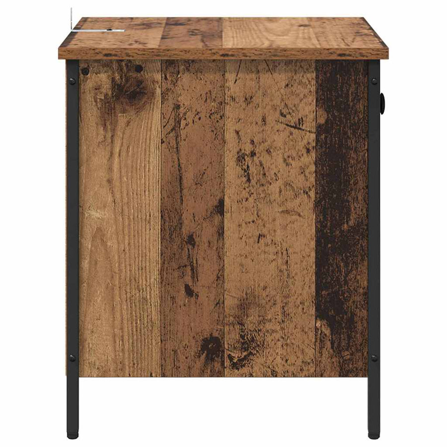 Nachtkastje met lade 2 pcs Oudhout 40 x 42 x 50 cm Bewerkt hout