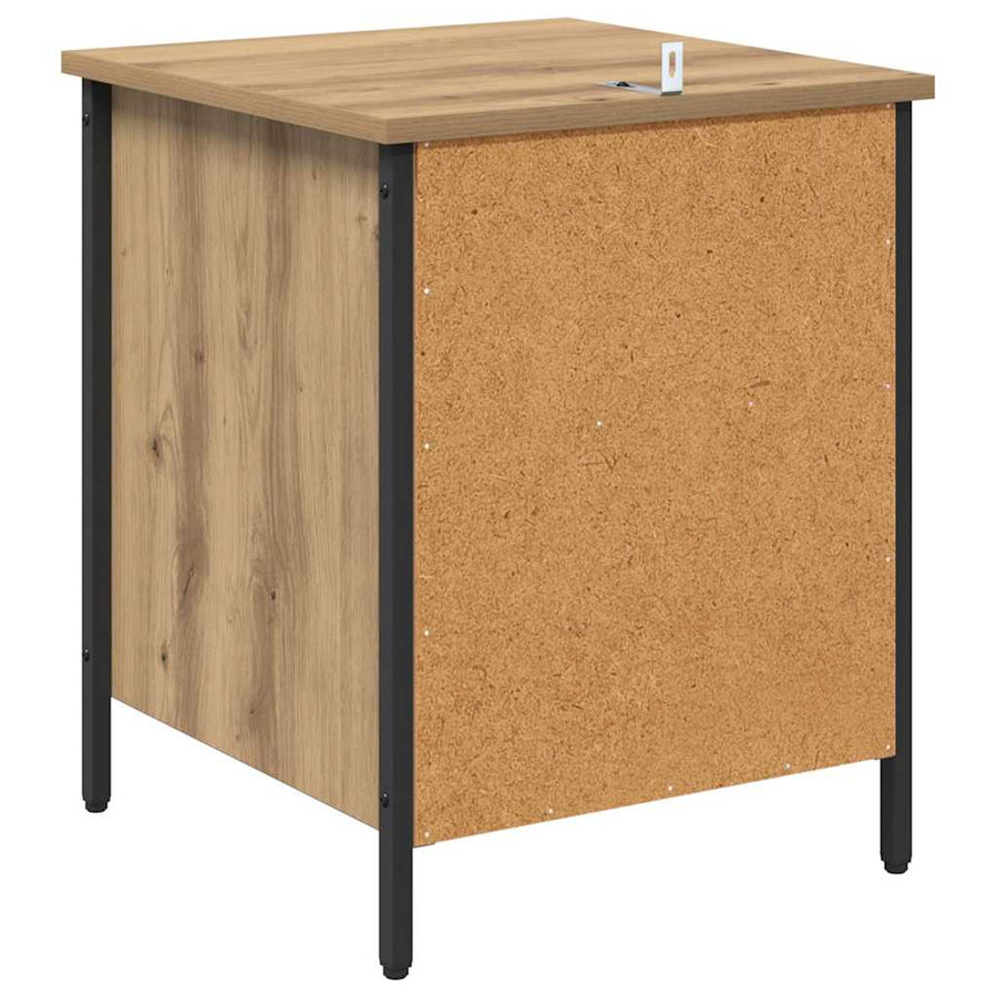 Nachtkastje met lade Artisan Eiken 40 x 42 x 50 cm Bewerkt hout