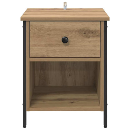 Nachtkastje met lade Artisan Eiken 40 x 42 x 50 cm Bewerkt hout