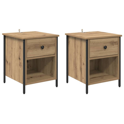 Nachtkastje 2 pcs Artisan Eiken 40 x 42 x 50 cm Bewerkt hout