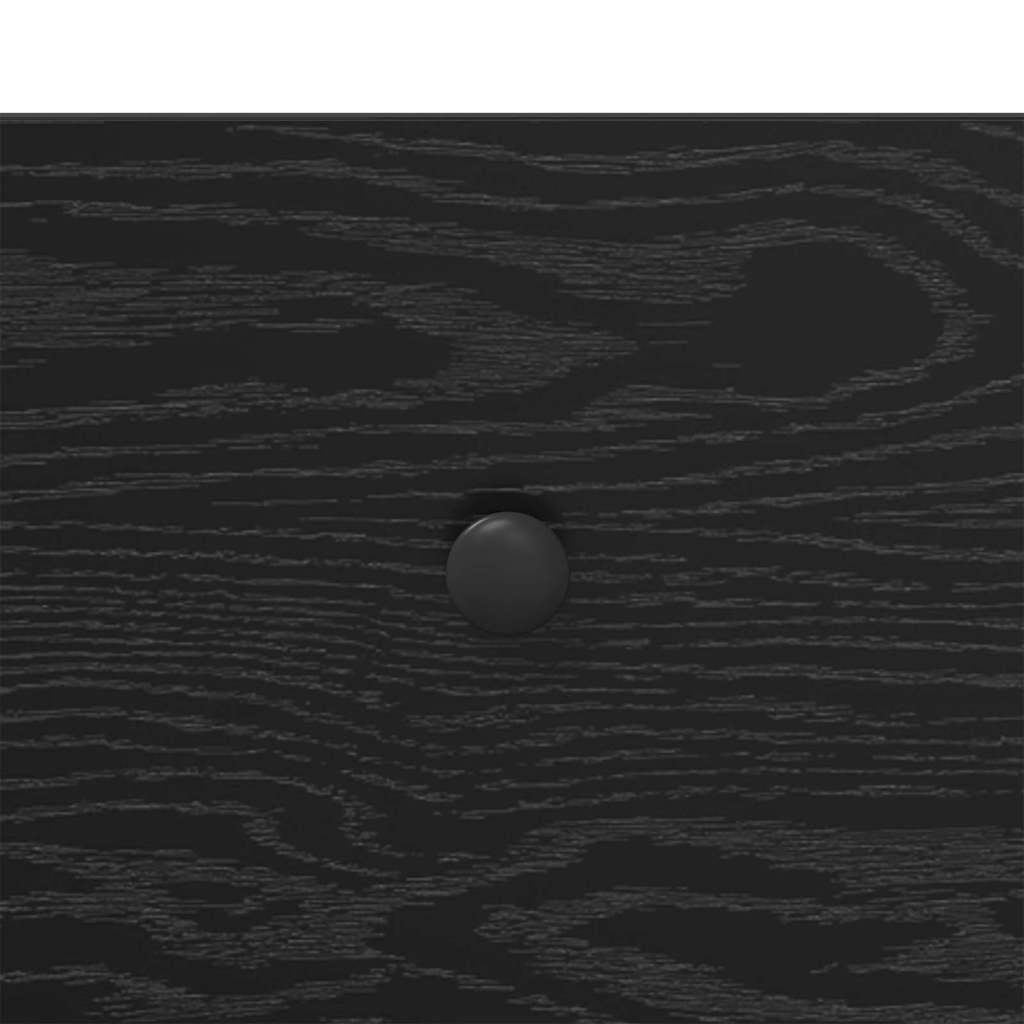 Nachtkastje met lade Zwart Eiken 40 x 42 x 50 cm Bewerkt hout