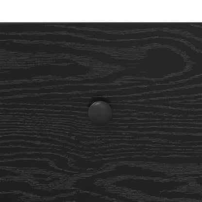 Nachtkastje met lade Zwart Eiken 40 x 42 x 50 cm Bewerkt hout