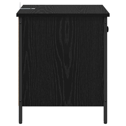 Nachtkastje 2 pcs Zwart Eiken 40 x 42 x 50 cm Bewerkt hout