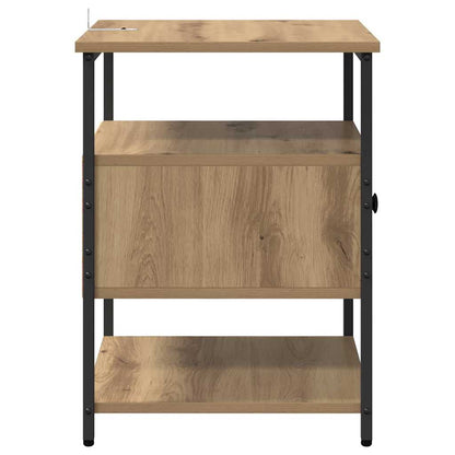 Nachtkastje met lade Artisan Eiken 40 x 42 x 56 cm Bewerkt hout