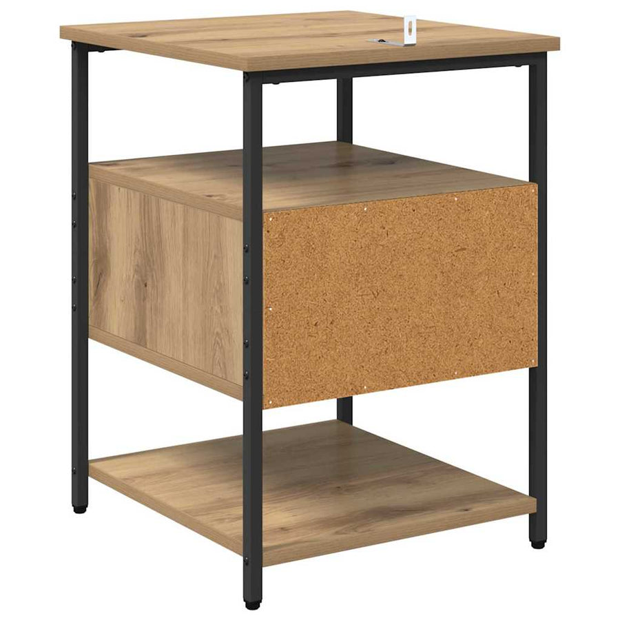 Nachtkastje 2 pcs Artisan Eiken 40 x 42 x 56 cm Bewerkt hout