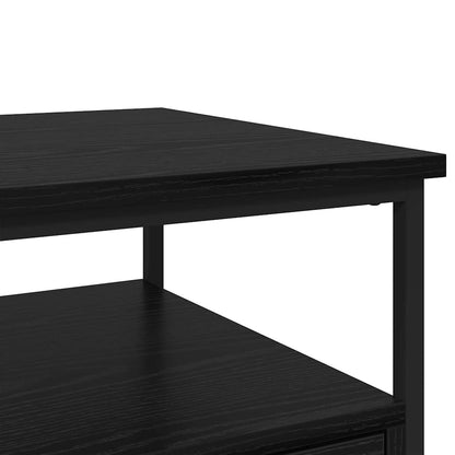 Nachtkastje 2 pcs Zwart Eiken 40 x 42 x 56 cm Bewerkt hout