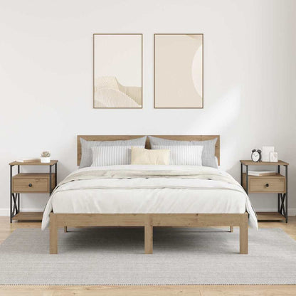 Nachtkastje 2 pcs Artisan Eiken 40 x 42 x 55 cm Bewerkt hout