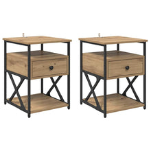 Nachtkastje 2 pcs Artisan Eiken 40 x 42 x 55 cm Bewerkt hout