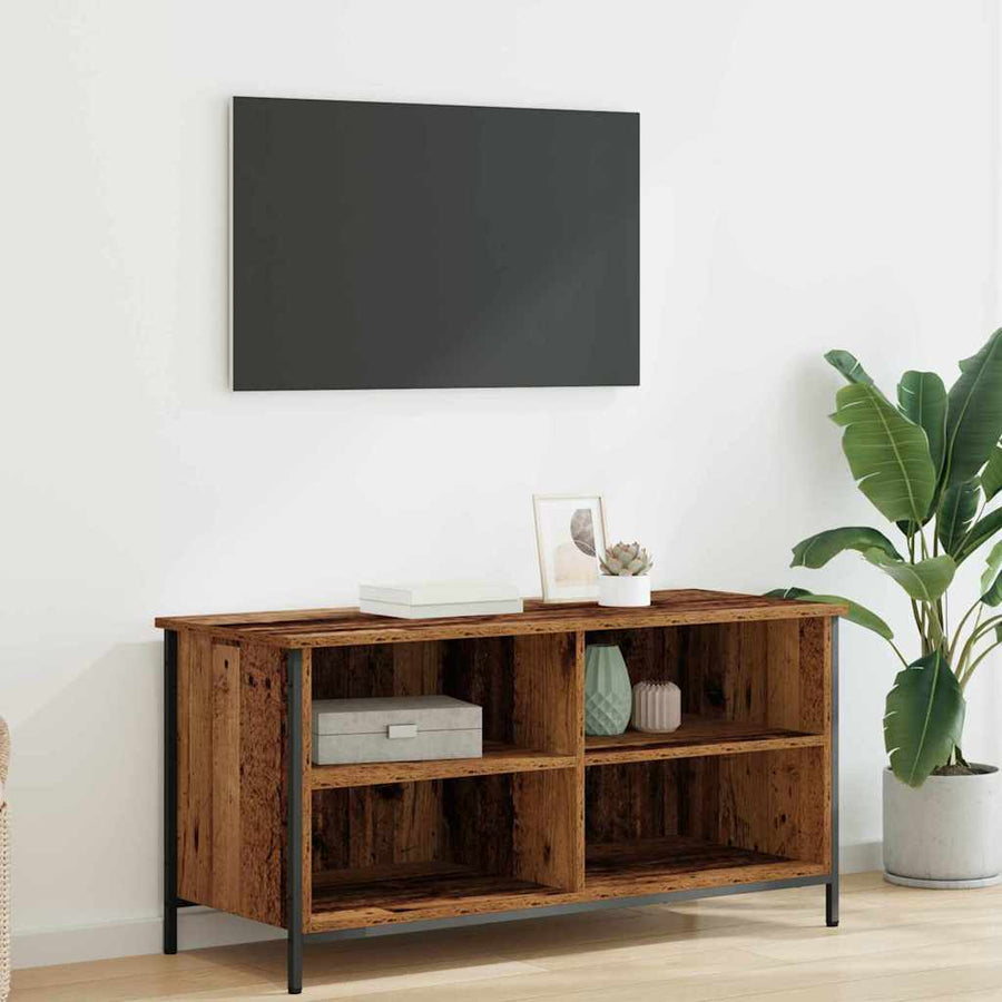TV-kast Oud Hout 100 x 40 x 50 cm Bewerkt hout