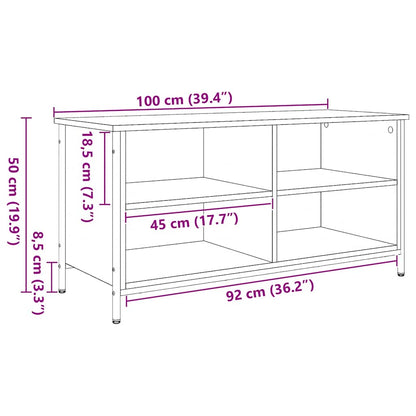 TV-kast Artisan Eiken 100 x 40 x 50 cm Bewerkt hout