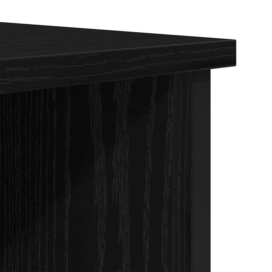 TV-kast Zwart Eiken 100 x 40 x 50 cm Bewerkt hout