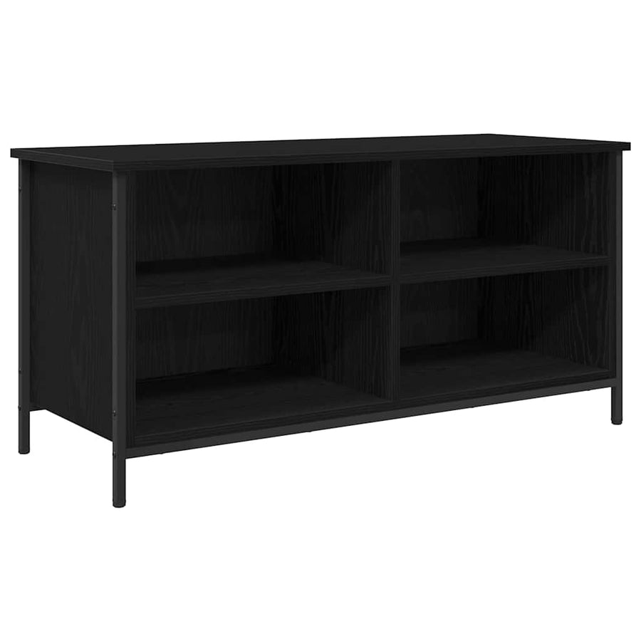 TV-kast Zwart Eiken 100 x 40 x 50 cm Bewerkt hout