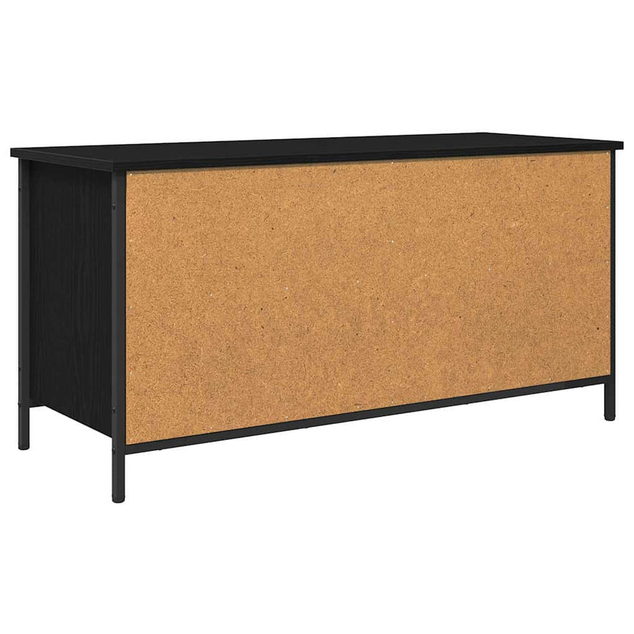 TV-kast Zwart Eiken 100 x 40 x 50 cm Bewerkt hout