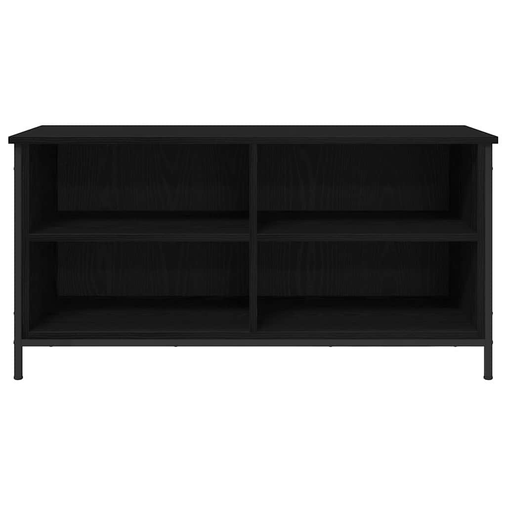 TV-kast Zwart Eiken 100 x 40 x 50 cm Bewerkt hout