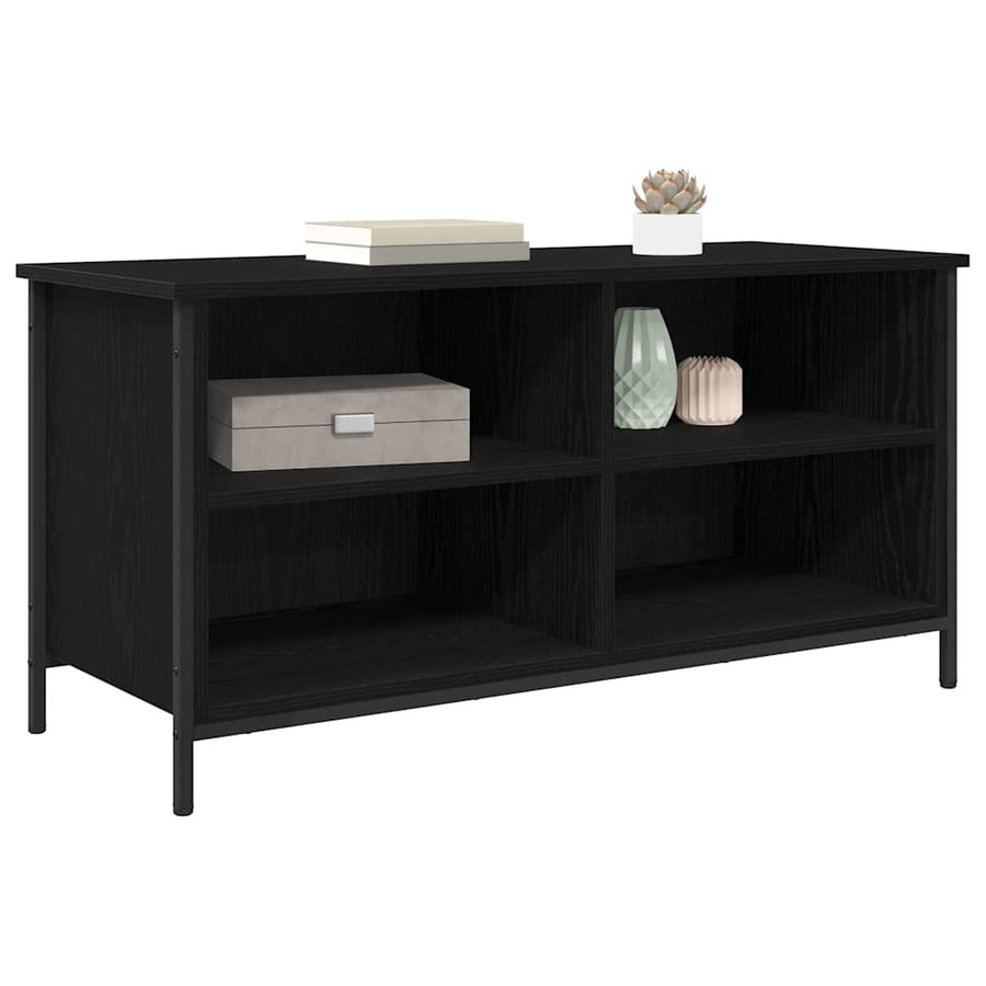 TV-kast Zwart Eiken 100 x 40 x 50 cm Bewerkt hout