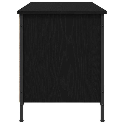 TV-kast Zwart Eiken 100 x 40 x 50 cm Bewerkt hout