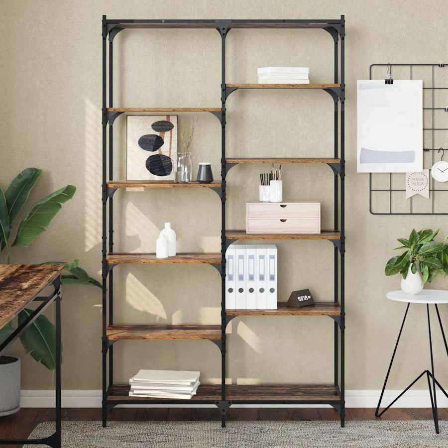 Boekenkast Oud hout 100 x 32 x 170 cm Bewerkt hout
