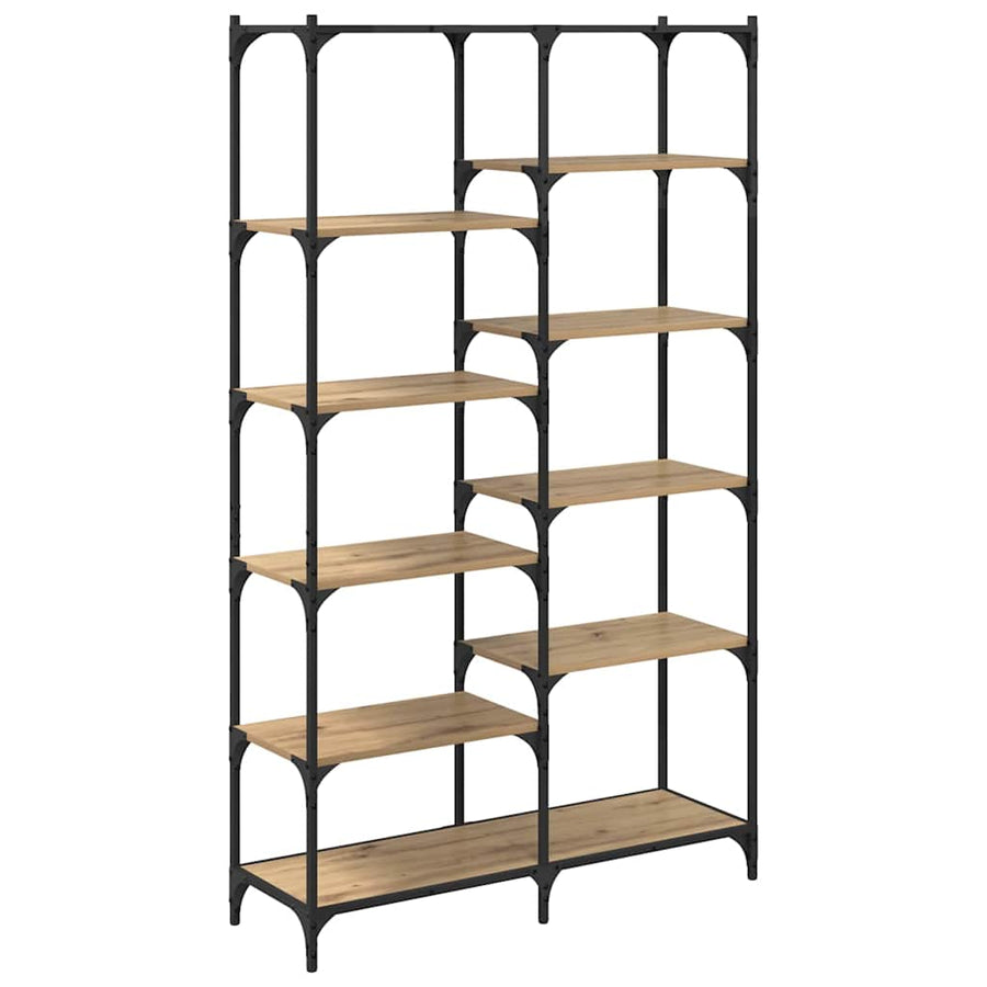 Boekenkast artisanaal eikenkleurig 100 x 32 x 170 cm