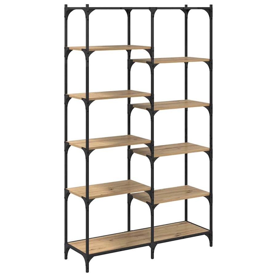 Boekenkast artisanaal eikenkleurig 100 x 32 x 170 cm