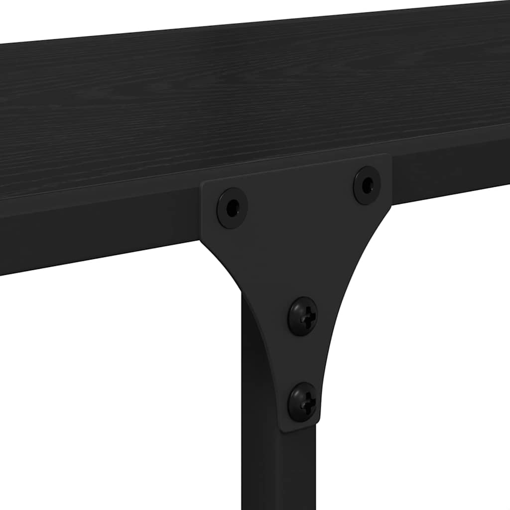 Boekenkast Zwart eiken 100 x 32 x 170 cm Bewerkt hout