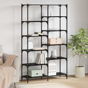 Boekenkast 100x32x170 cm zwart eiken bewerkt hout