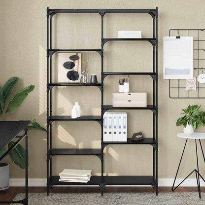 Boekenkast Zwart eiken 100 x 32 x 170 cm Bewerkt hout