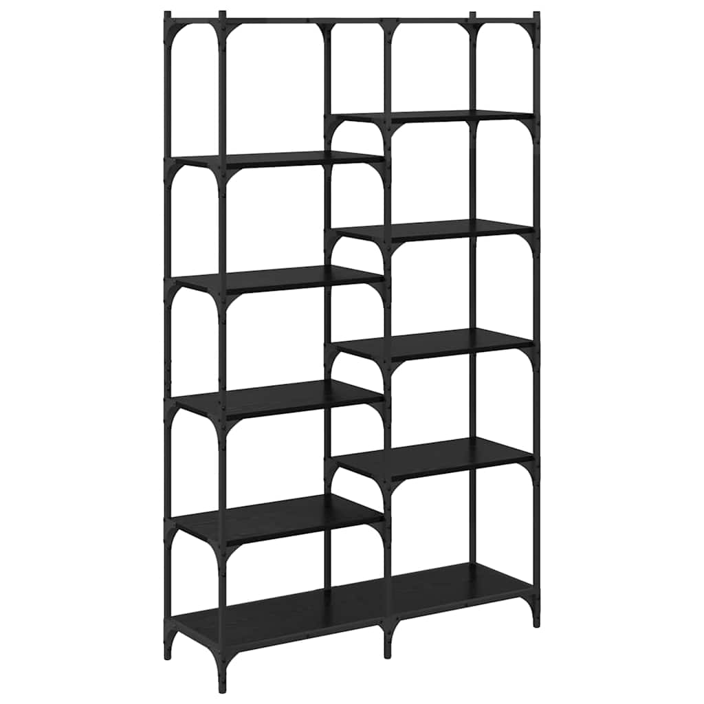 Boekenkast Zwart eiken 100 x 32 x 170 cm Bewerkt hout