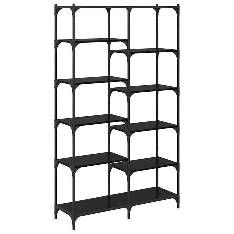 Boekenkast Zwart eiken 100 x 32 x 170 cm Bewerkt hout