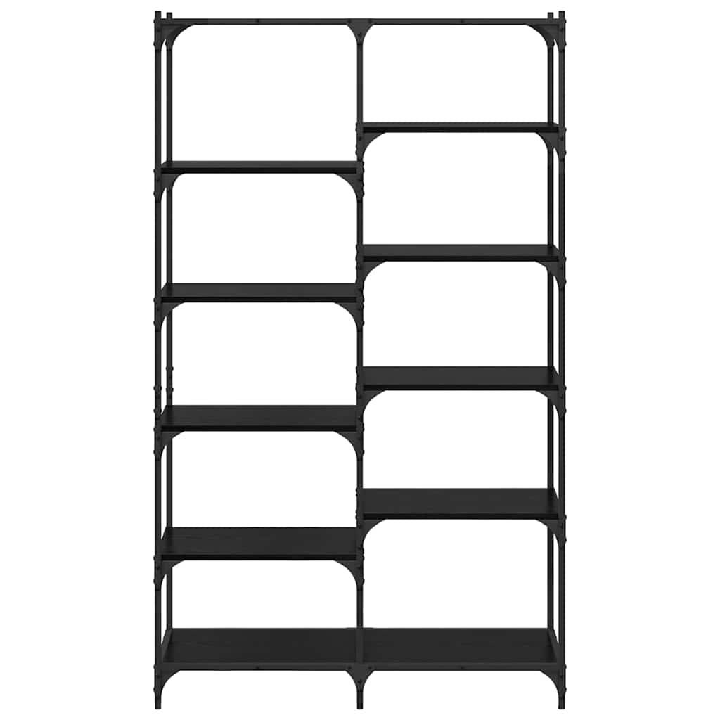 Boekenkast Zwart eiken 100 x 32 x 170 cm Bewerkt hout