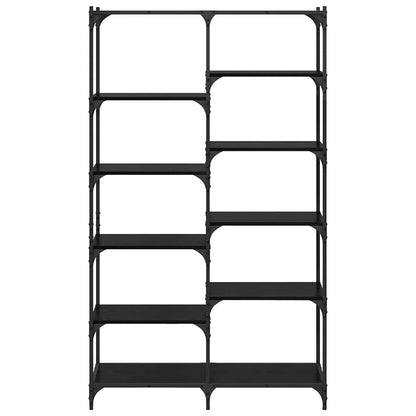 Boekenkast Zwart eiken 100 x 32 x 170 cm Bewerkt hout