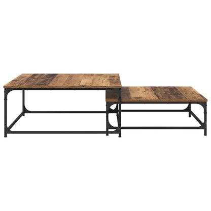 Nesting Koffietafel 2 pcs Oud hout 80 x 8035 x cm Bewerkt hout