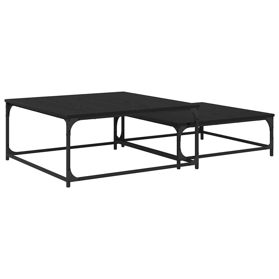 Nesting Koffietafel 2 pcs Zwart eiken 80 x 8035 x cm