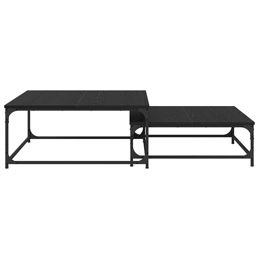 Nesting Koffietafel 2 pcs Zwart eiken 80 x 8035 x cm