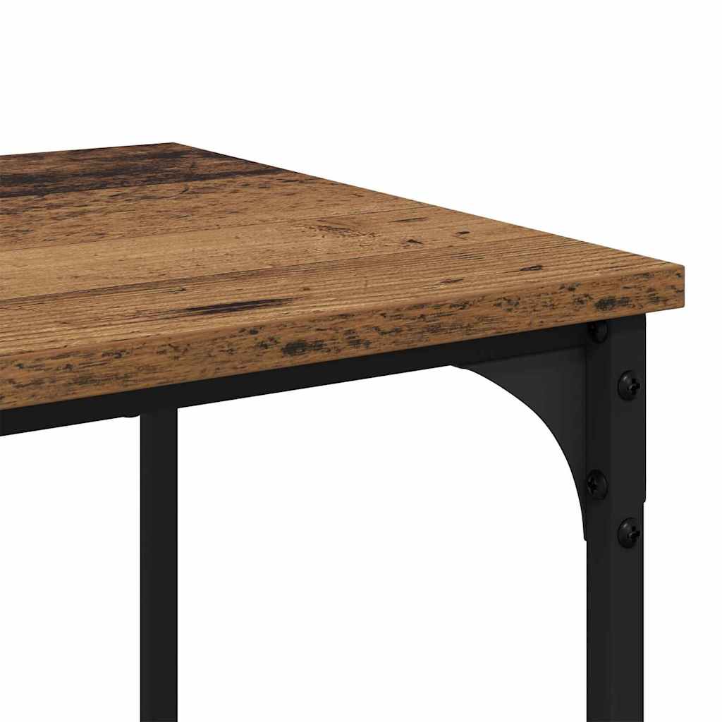 Salontafel Oud Hout 40 x 40 x 55 cm Bewerkt hout
