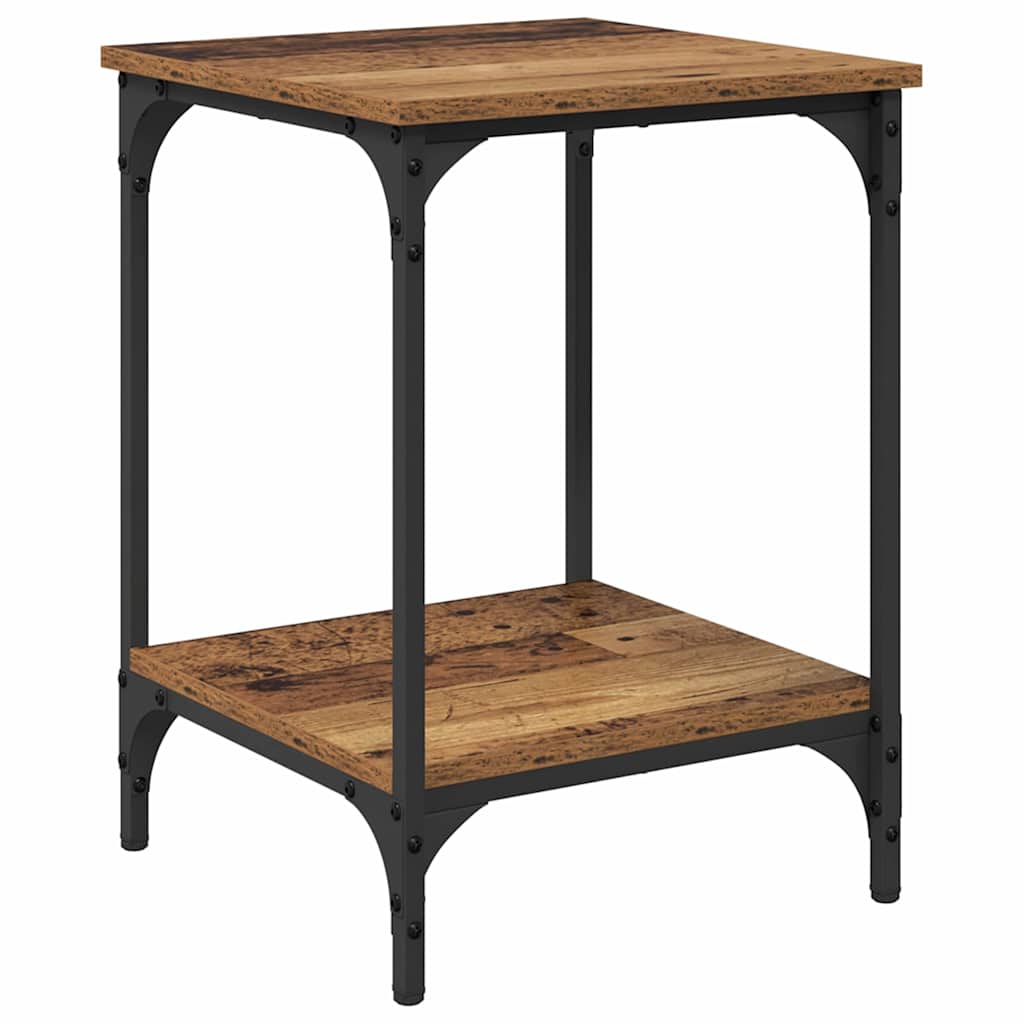 Salontafel Oud Hout 40 x 40 x 55 cm Bewerkt hout