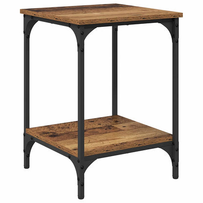 Salontafel Oud Hout 40 x 40 x 55 cm Bewerkt hout
