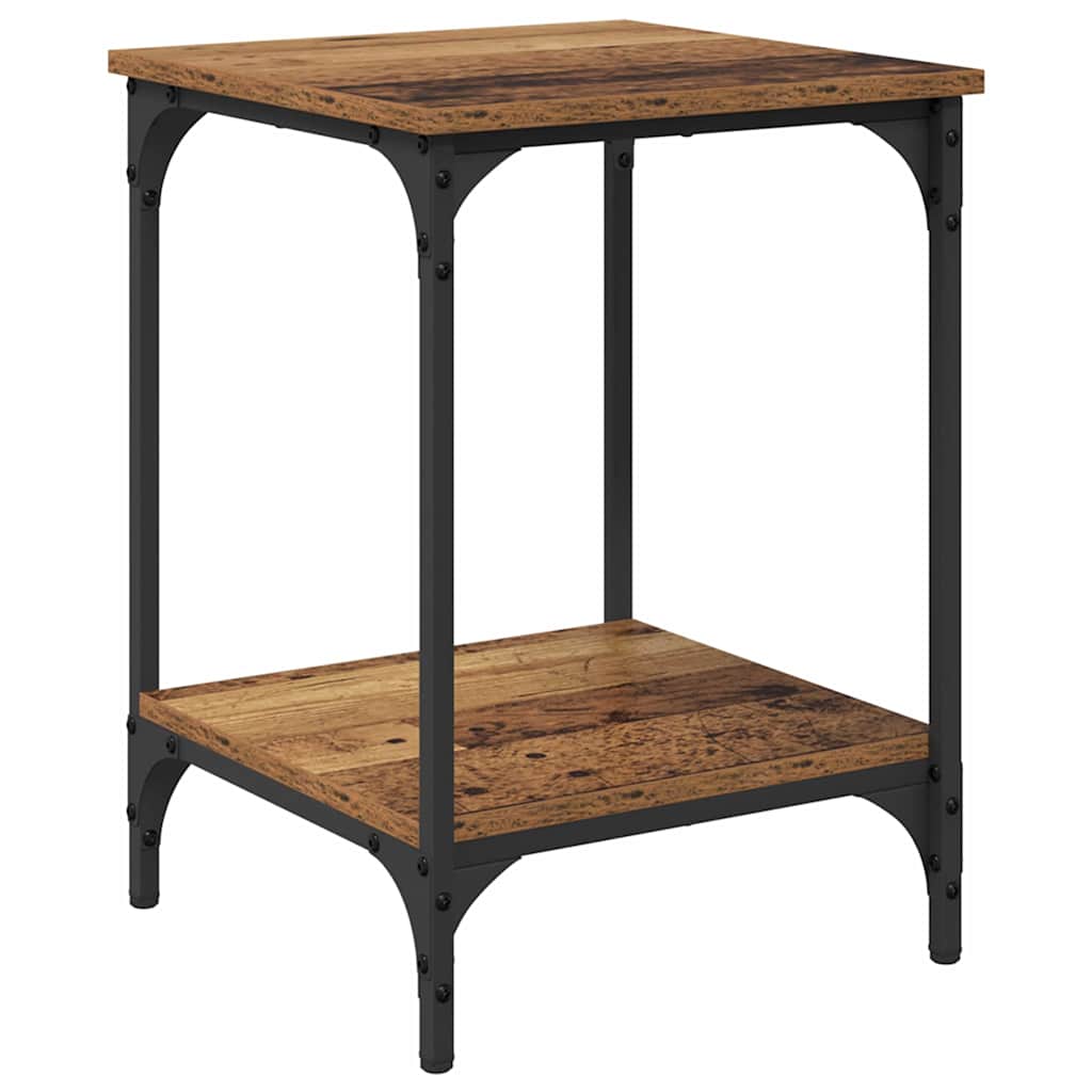 Salontafel Oud Hout 40 x 40 x 55 cm Bewerkt hout