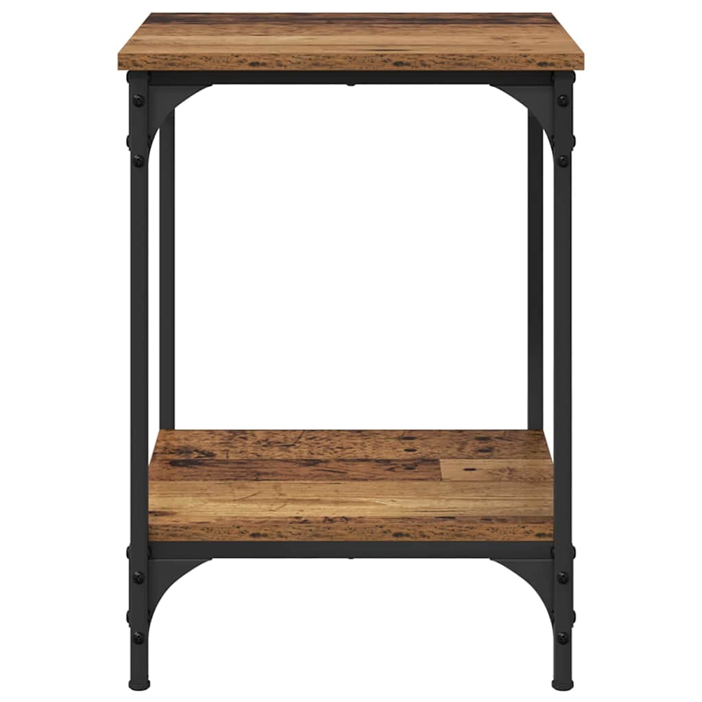 Salontafel Oud Hout 40 x 40 x 55 cm Bewerkt hout