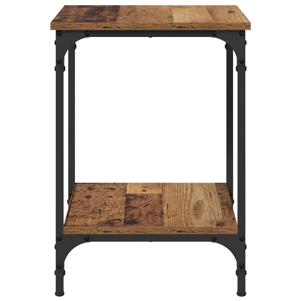 Salontafel Oud Hout 40 x 40 x 55 cm Bewerkt hout