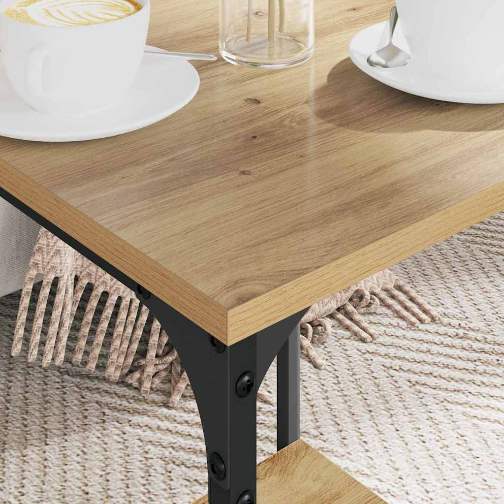 Salontafel Artisan Eiken 40 x 40 x 55 cm Bewerkt hout