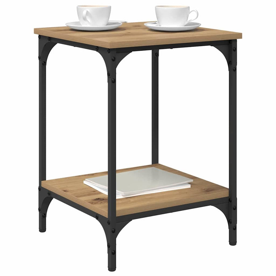 Salontafel Artisan Eiken 40 x 40 x 55 cm Bewerkt hout