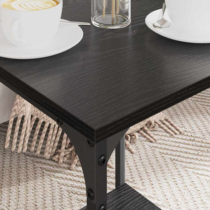 Salontafel Zwart Eiken 40 x 40 x 55 cm Bewerkt hout