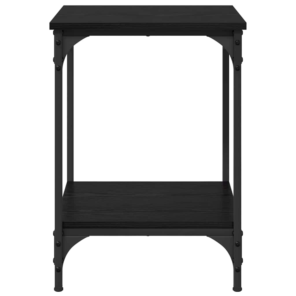Salontafel Zwart Eiken 40 x 40 x 55 cm Bewerkt hout
